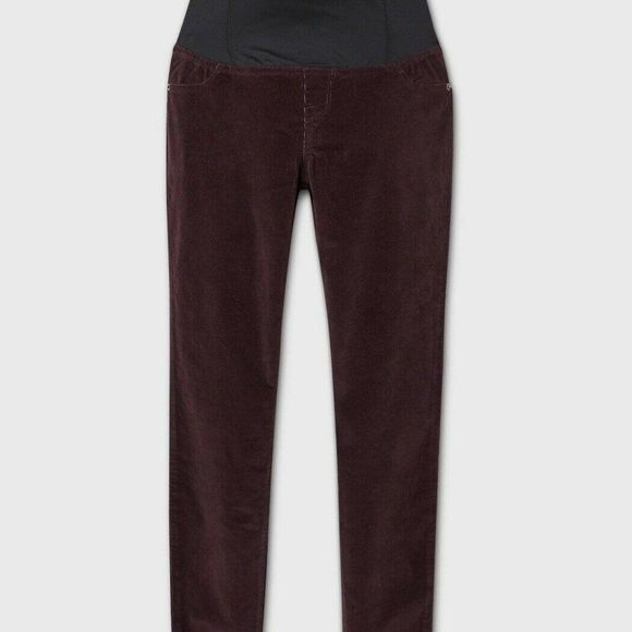 Isabel Maternity Corduroy Pants Burgundy Select Sz - Picture 4 of 4